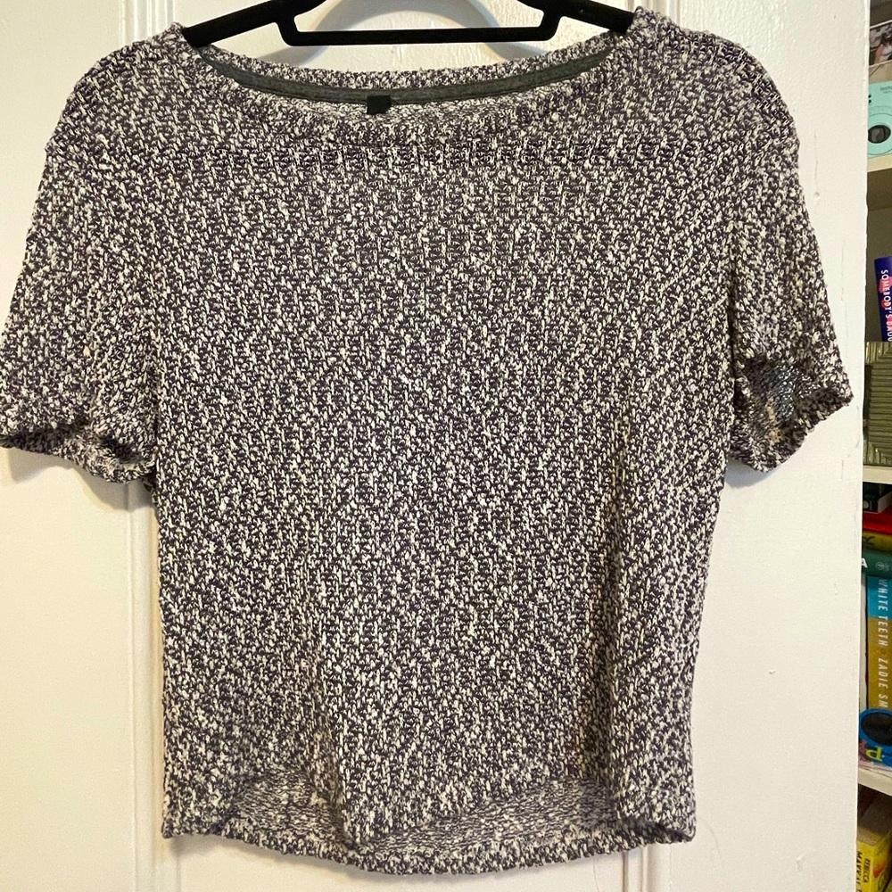 B&W Knit Short Sleeve Tee (Size S)